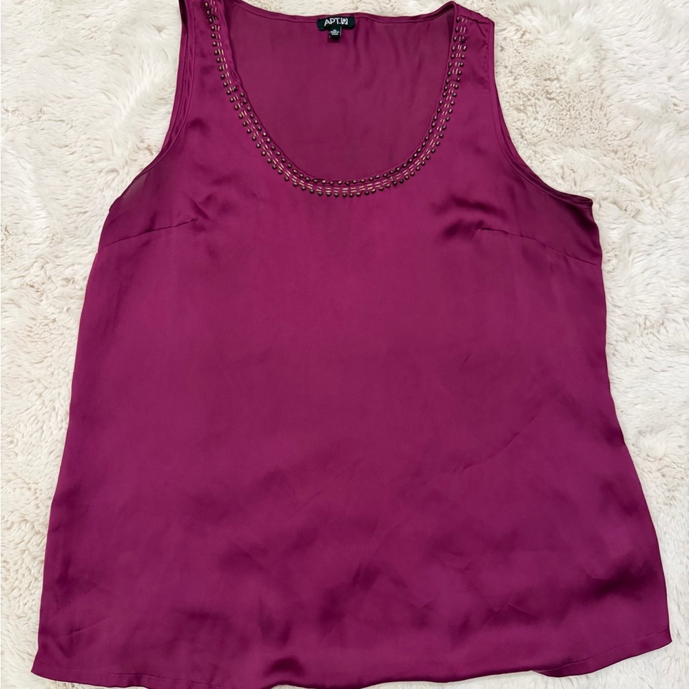 Apt. 9 Women’s Merlot Beaded Scoop Neck Camisole
